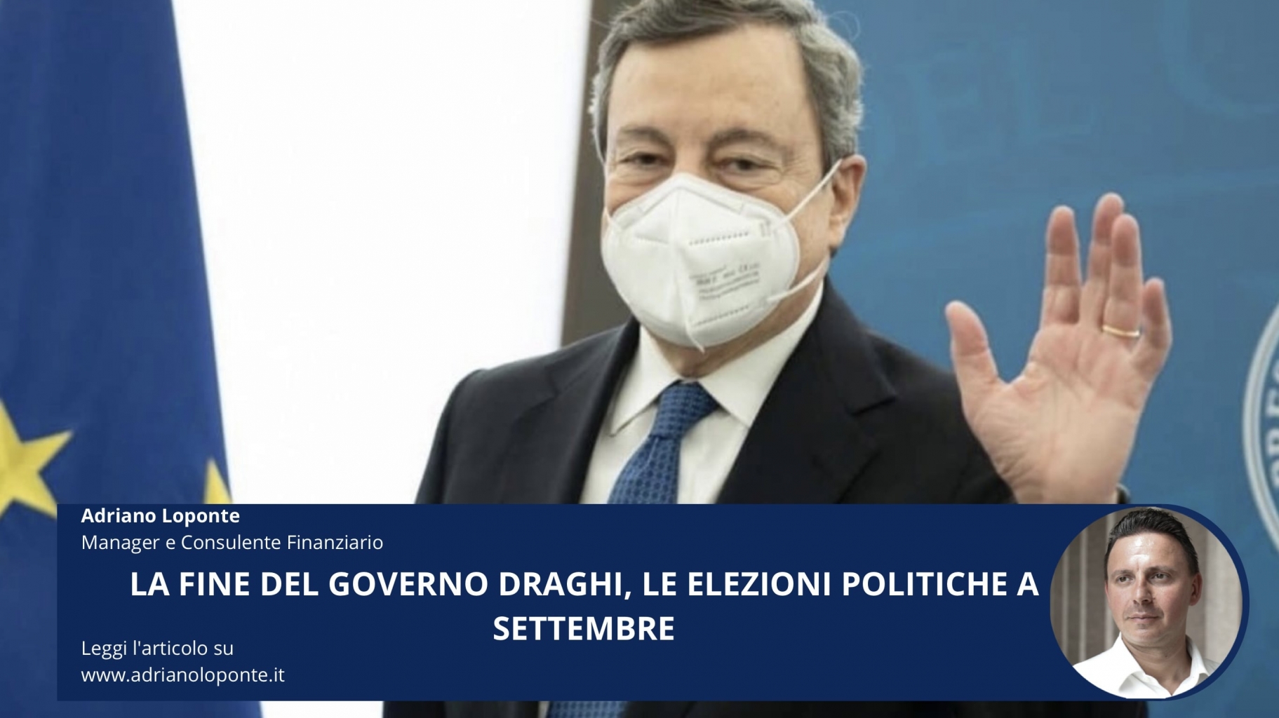 Rappresentazione visiva dell'articolo: La fine del governo Draghi, le elezioni politiche a settembre
