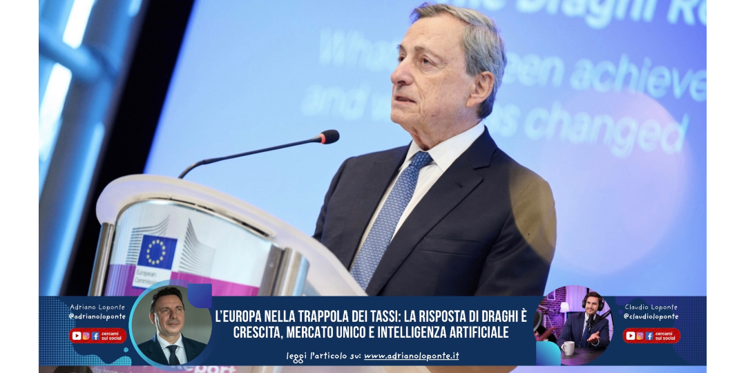 Rappresentazione visiva dell'articolo: L’europa nalla trappola dei tassi:la risposta di Draghi è crescita e mercato unico