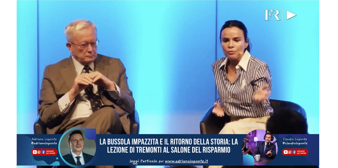 Rappresentazione visiva dell'articolo: La bussola impazzita e il ritorno della storia: la lezione di Tremonti al Salone del Risparmio