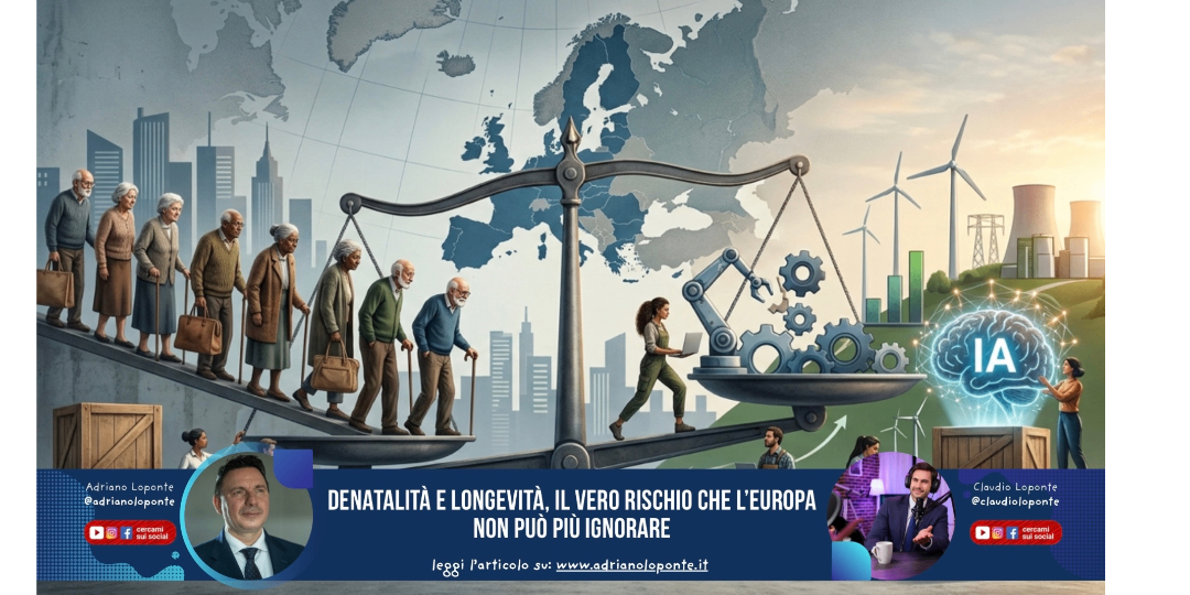 Rappresentazione visiva dell'articolo: Denatalità e longevità: il vero rischio sistemico che l’Europa non può più ignorare