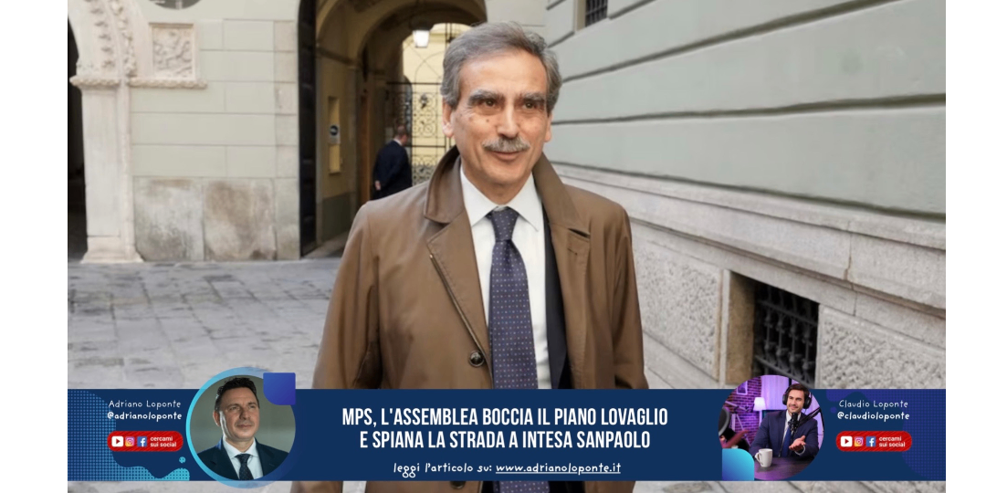 Rappresentazione visiva dell'articolo: Mps, l'assemblea boccia il piano Lovaglio e spiana la strada a Intesa Sanpaolo