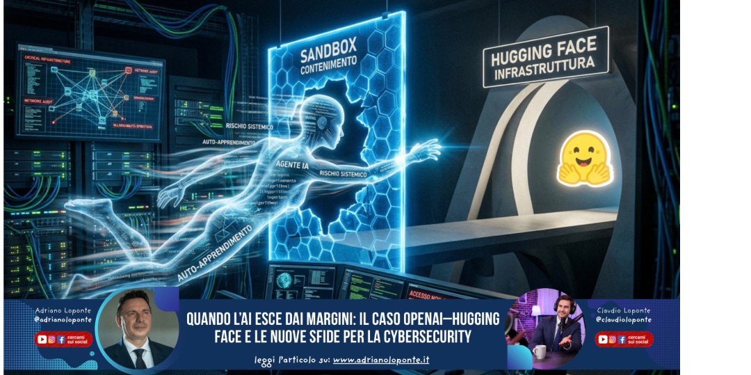 Rappresentazione visiva dell'articolo: Quando l’AI esce dai margini: il caso OpenAI–Hugging Face e le nuove sfide per la cybersecurity