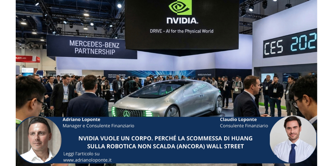 Rappresentazione visiva dell'articolo: Nvidia vuole un corpo. Perché la scommessa di Huang sulla robotica non scalda (ancora) Wall Street