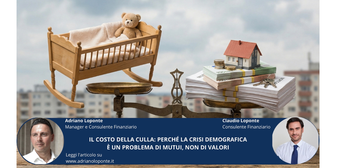 Rappresentazione visiva dell'articolo: Il costo della culla: perché la crisi demografica è un problema di mutui, non di valori