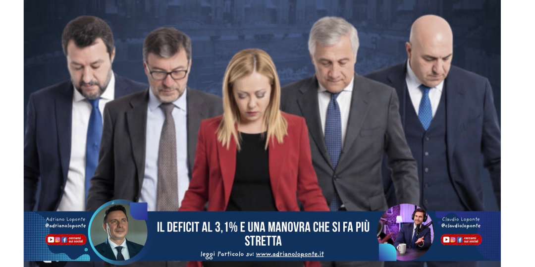 Rappresentazione visiva dell'articolo: Il deficit al 3,1% e una manovra che si fa più stretta